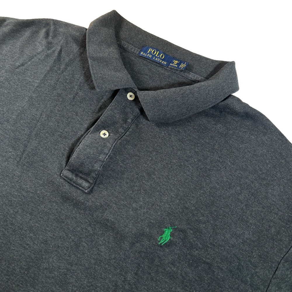 Polo Ralph Lauren Polo Shirt Men's 2XB Gray Short Sleeve Big Tall Classic Pony